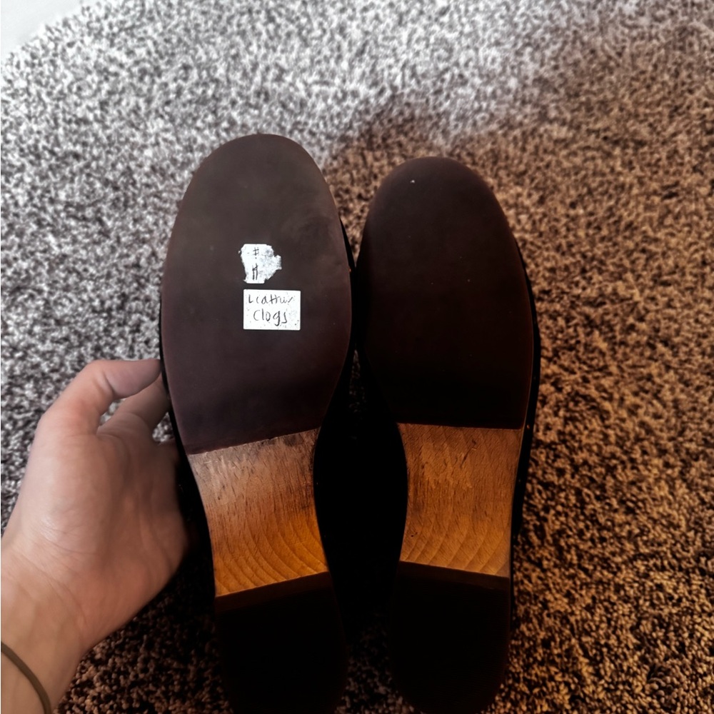J. Crew Black Leather Clogs - Picture 5 of 7